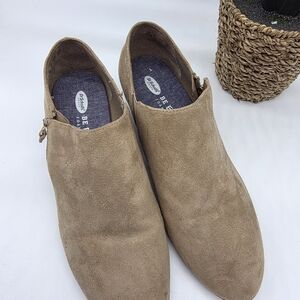 Dr. Scholl's Tan Suede Womens Ankle Booties Sz 9.5 Very Comfortable